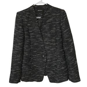 Lafayette 148 Black Silk Blend Blazer Size 14